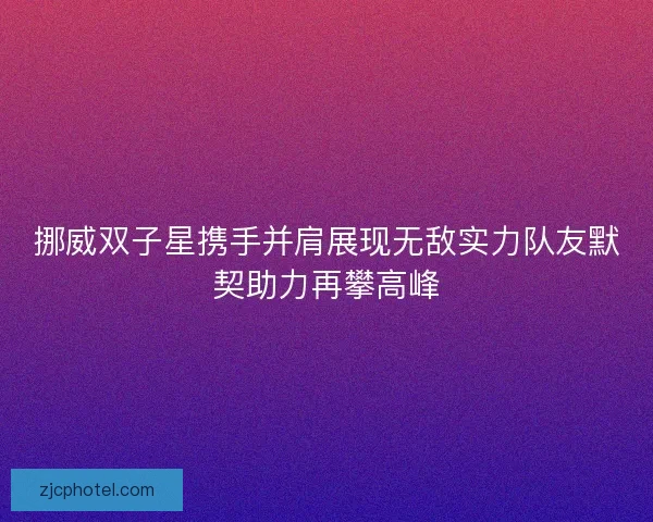 挪威双子星携手并肩展现无敌实力队友默契助力再攀高峰